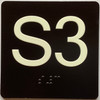 S3 Sign with Raised Letters Safety Sign
