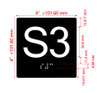 S3 Sign with Raised Letters Ada Sign