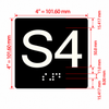 S4 Sign with Raised Letters Hpd Sign