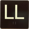 LL Sign with Raised Letters Sign