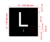L Sign with Raised Letters Hpd Sign