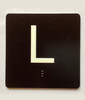 L Sign with Raised Letters Safety Sign
