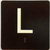 L Sign with Raised Letters Sign