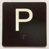 P Sign with Raised Letters Hpd Sign
