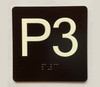 P3 Sign with Raised Letters Ada Sign
