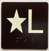 Star L Sign with Raised Letters & Grade Sign