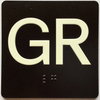 GR Sign with Raised Letters Sign