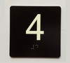 4 Sign with Raised Letters Ada Sign