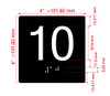 10 Sign with Raised Letters Hpd Sign