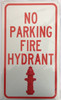 NO PARKING FIRE HYDRANT  Sign