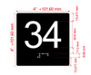 34 Sign with Raised Letters Safety Sign