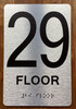 Floor 30 Sign with Raised Letters Ada Sign