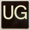 UG Sign Elevator Jamb Plate Ada Sign