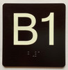 B1 Sign Elevator Jamb Plate Ada Sign