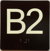 B2 Sign Elevator Jamb Plate Sign