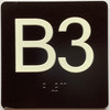 B3 Sign Elevator Jamb Plate Sign