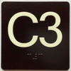 C3 Sign Elevator Jamb Plate Sign