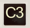 C3 Sign Elevator Jamb Plate Compliance Sign