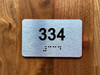 Apartment number 334 Compliance Sign