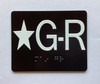 Star G-R Elevator Jamb Plate Ada Sign
