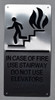 in CASE of FIRE USE Stairway DO NOT USE Elevator Tactile-Sign