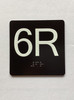 6R Elevator Jamb Plate Safety Sign