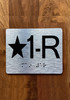 Star 1-R Elevator Jamb Plate Ada Sign