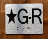 Star G-R Elevator Jamb Plate Ada Sign