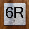 6R Elevator Jamb Plate Safety Sign