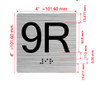 9R Elevator Jamb Plate Hpd Sign