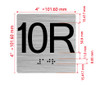10R Elevator Jamb Plate Hpd Sign