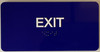 Exit With Sign with Raised Letters Hpd Sign