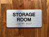 Storage Room With Sign with Raised Letters Compliance Sign