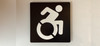 Accessible Symbol With Sign with Raised Letters Safety Sign