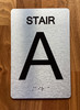 Stair A Sign With Sign with Raised Letters Ada Sign