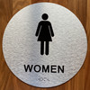 Women Restroom Sign with Raised Letters Sign