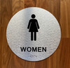 Women Restroom Sign with Raised Letters Safety Sign