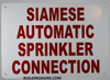 Siamese Automatic Sprinkler Connection , Engineer Grade Reflective Aluminum  Signage Siamese Automatic Sprinkler Connection , Engineer Grade Reflective Aluminum  Signage