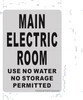 Electric Room  Sign Electric Room  Sign