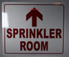 Sprinkler Room with Arrow UP , Engineer Grade Reflective Aluminum  Sign Sprinkler Room with Arrow UP , Engineer Grade Reflective Aluminum  Sign
