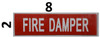 Pipe Marking- FIRE Damper  Safety Sign Pipe Marking- FIRE Damper  Safety Sign