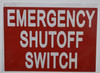 Emergency Shut Off Switch Sticker Safety Sign