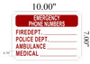 Emergency Phone Numbers  Sign