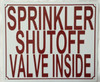 Sprinkler Shutoff Valve InsideHotel Sign Sprinkler Shutoff Valve InsideHotel Sign
