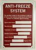 Anti-Freeze System  Sign
