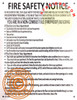 LOBBY Fire Safety Notice -FIRE PROOF BUILDING (white Aluminium,8.5X11, § 408-02)