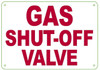 Gas Shut-Off Valve  Sign Gas Shut-Off Valve  Sign
