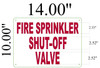 Fire Sprinkler Shut-Off Valve, Aluminum Building Sign Fire Sprinkler Shut-Off Valve, Aluminum Building Sign