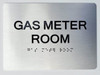 Gas Meter Room  Braille  with Raised Tactile Graphics and Letters  Building Sign