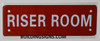 Riser Room Fire Department Sign Riser Room Fire Department Sign